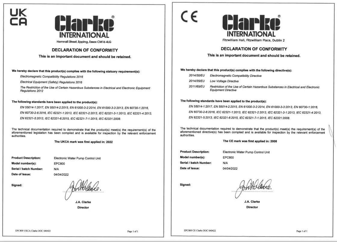 Clarke EPC800 Electronic Pump Controller - fig 4