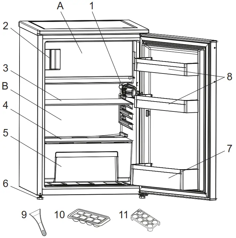MORRIS W72121SD REFRIGERATOR - Fig 1