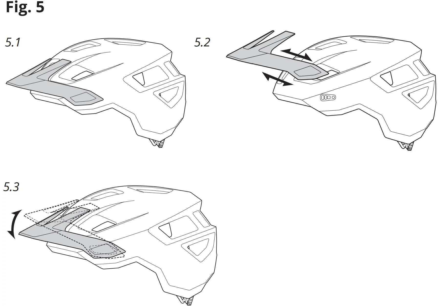 Visor (Peak) Removal and adjustment
