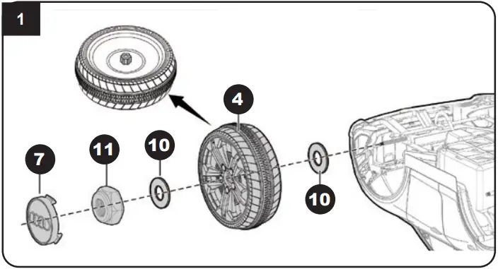 JAMARA 460200 Ride on Audi Q8 Children Car - Assembly 1