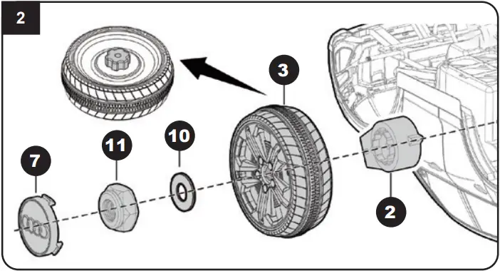JAMARA 460200 Ride on Audi Q8 Children Car - Assembly 2