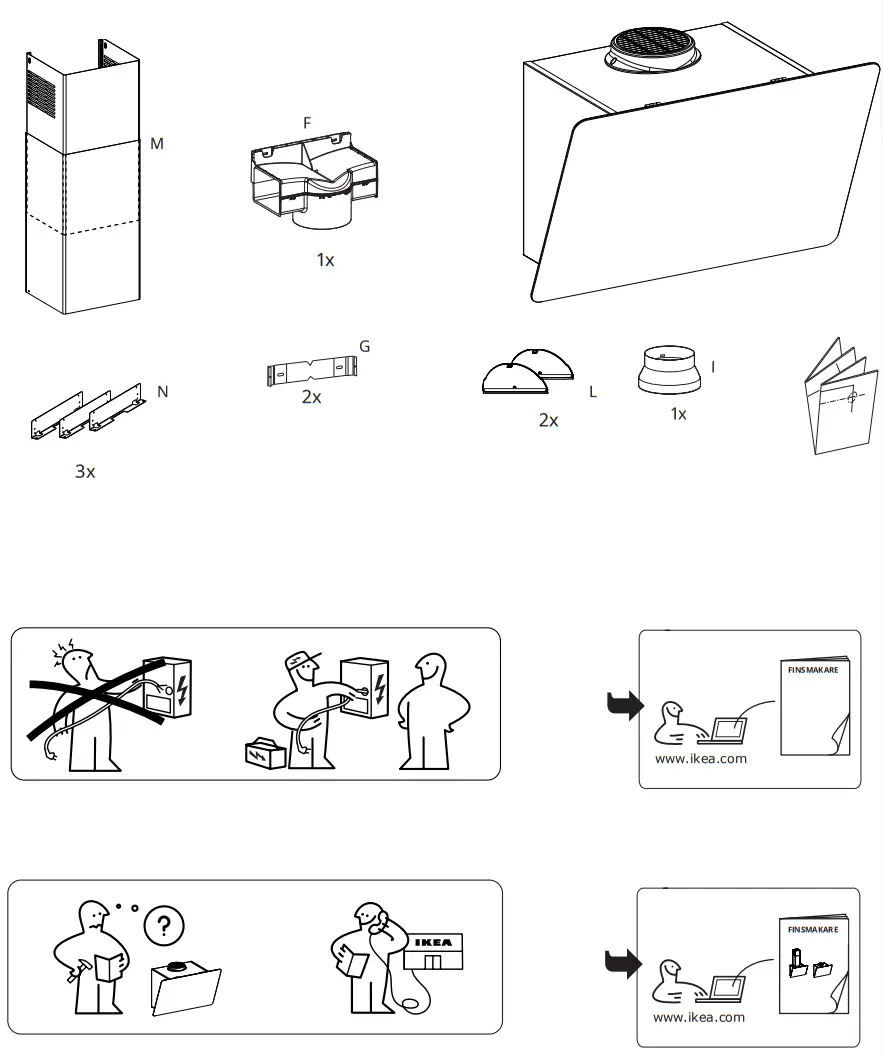 IKEA 504.117.30 FINSMAKARE Forced Air Oven