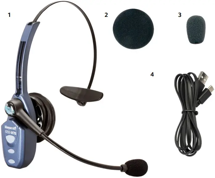 BlueParrott B250 XTS Headset With USB - Fig 1