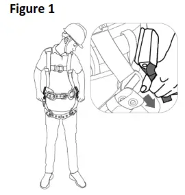 Honeywell Miller H700 Full Body Harness Industry Comfort - Fig