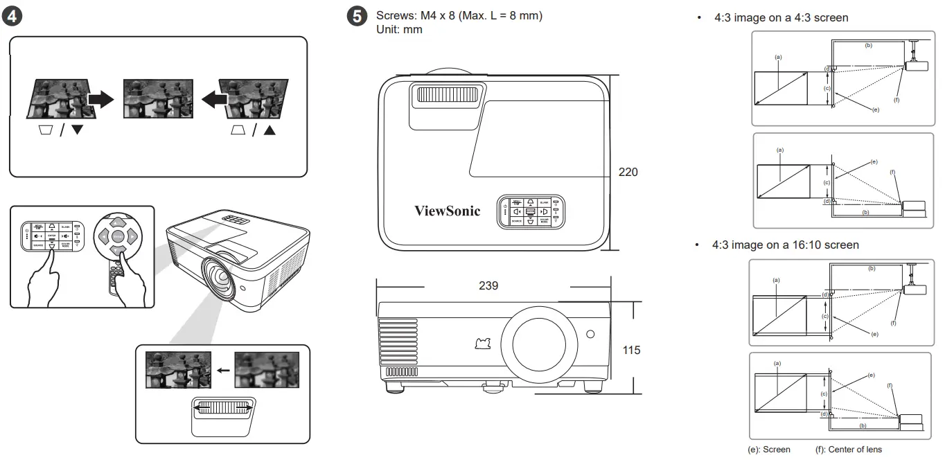ViewSonic PS501X Lumens XGA Education Projector - fig