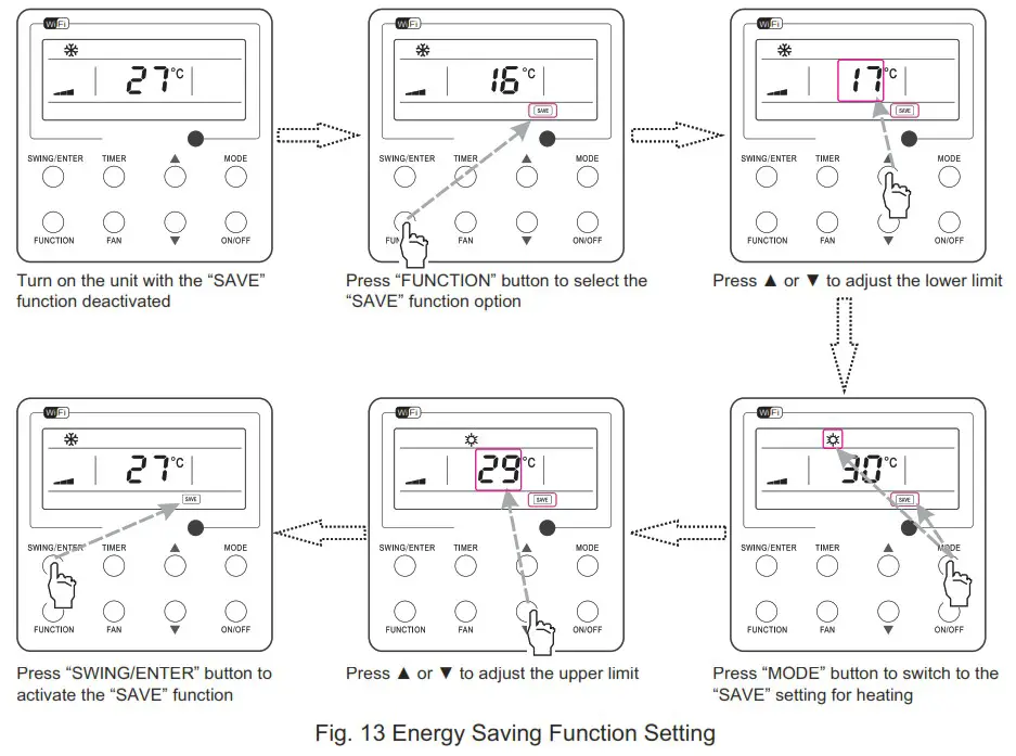 ALPICAIR XE73 44E Wired Controller - Operation Instructions 11