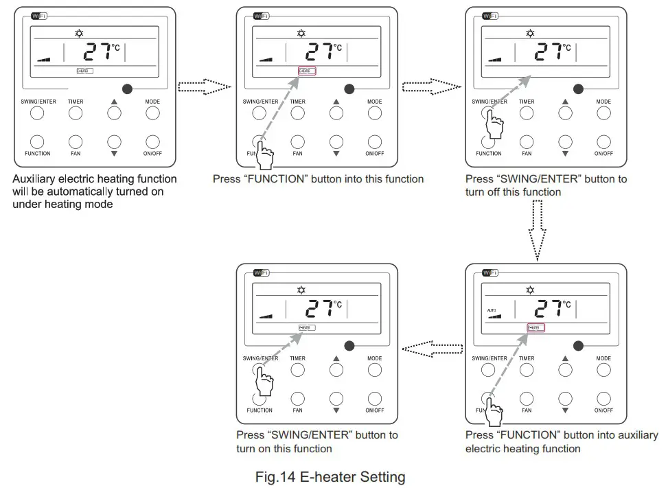 ALPICAIR XE73 44E Wired Controller - Operation Instructions 12