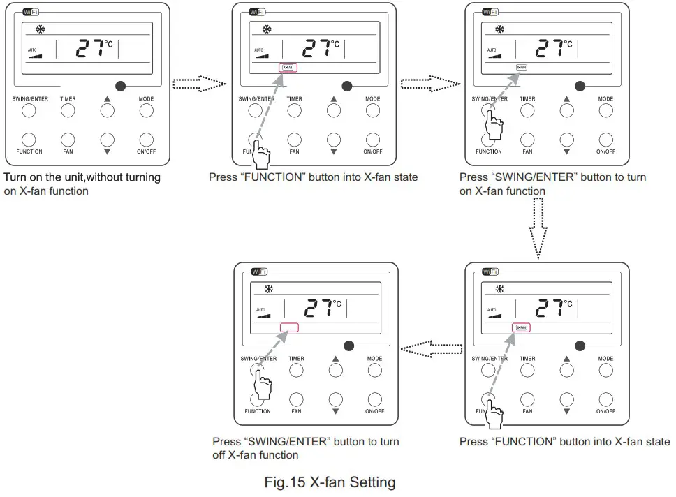 ALPICAIR XE73 44E Wired Controller - Operation Instructions 13