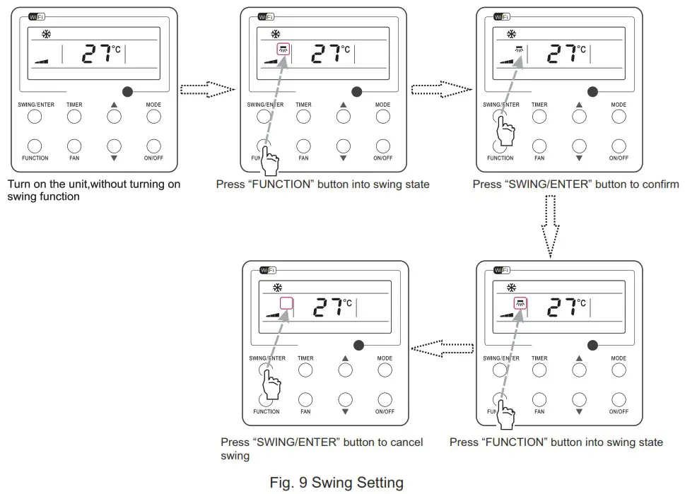 ALPICAIR XE73 44E Wired Controller - Operation Instructions 7
