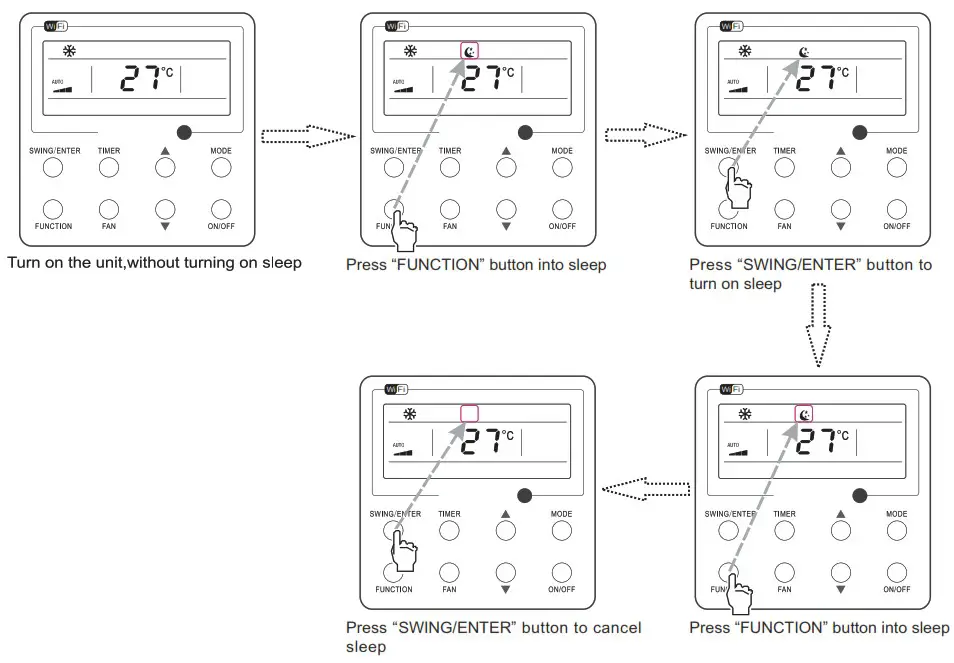 ALPICAIR XE73 44E Wired Controller - Operation Instructions 9