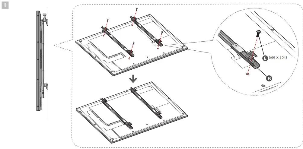 SAMSUNG Wall Mount - Assembly Adapter to Signage 1