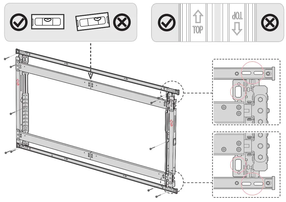 SAMSUNG Wall Mount - Installing the Wall Mount on the Wall