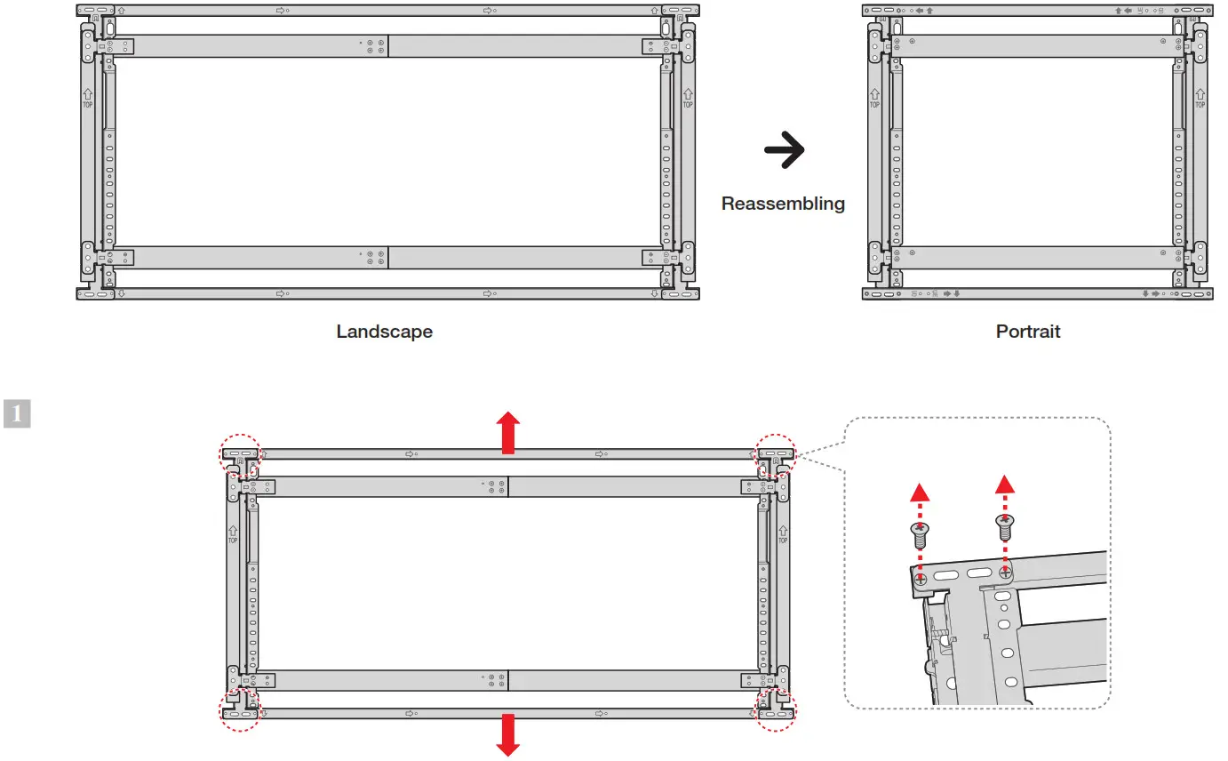 SAMSUNG Wall Mount - Reassembly Wall Mount for Portrait 1