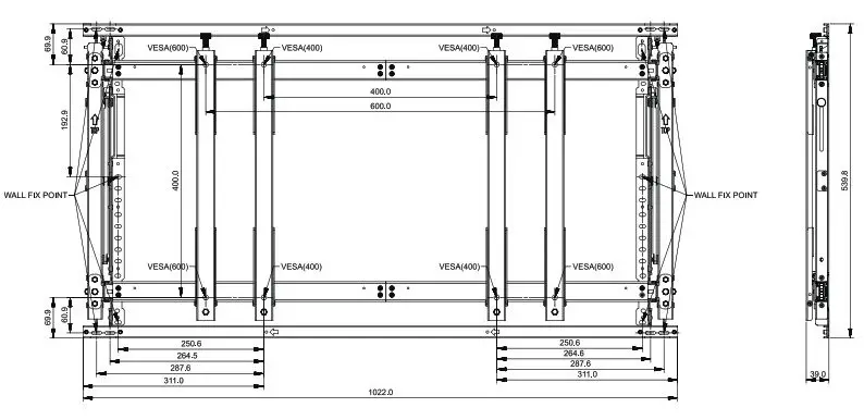 SAMSUNG Wall Mount - WMN-46VD (Landscape type)
