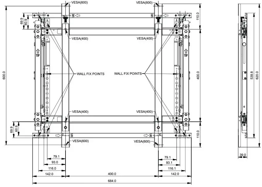 SAMSUNG Wall Mount - WMN-55VD (Portrait type)
