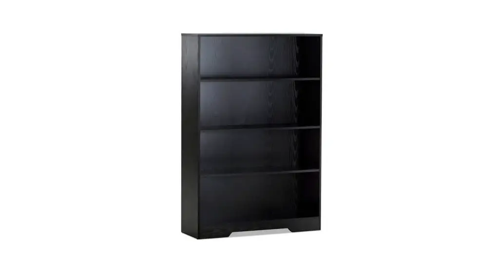 Lacoo T-bc1014f0-zjz 53 Inch Black Wood 4-shelf Bookcase With Adjustable Shelves Instruction Manual