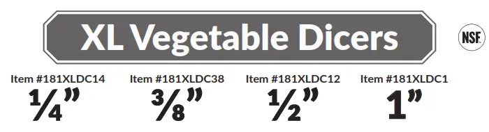 GARDE XL 181XLDC14 XL Vegetable Dicers - ffig