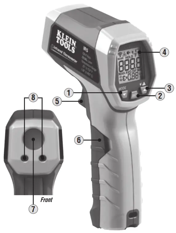 KLEIN TOOLS IR5 Dual Laser Infrared Thermometer - FEATURE DETAILS