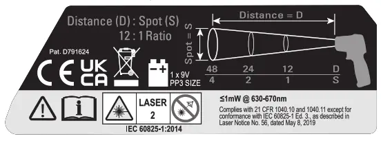 KLEIN TOOLS IR5 Dual Laser Infrared Thermometer - icon3