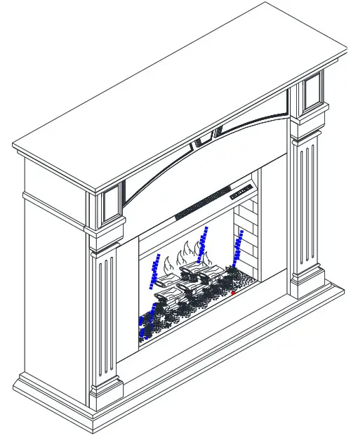 Southern ENTERPRISES HD053240 48 in Smart Electric Fireplace in White and Black - cover