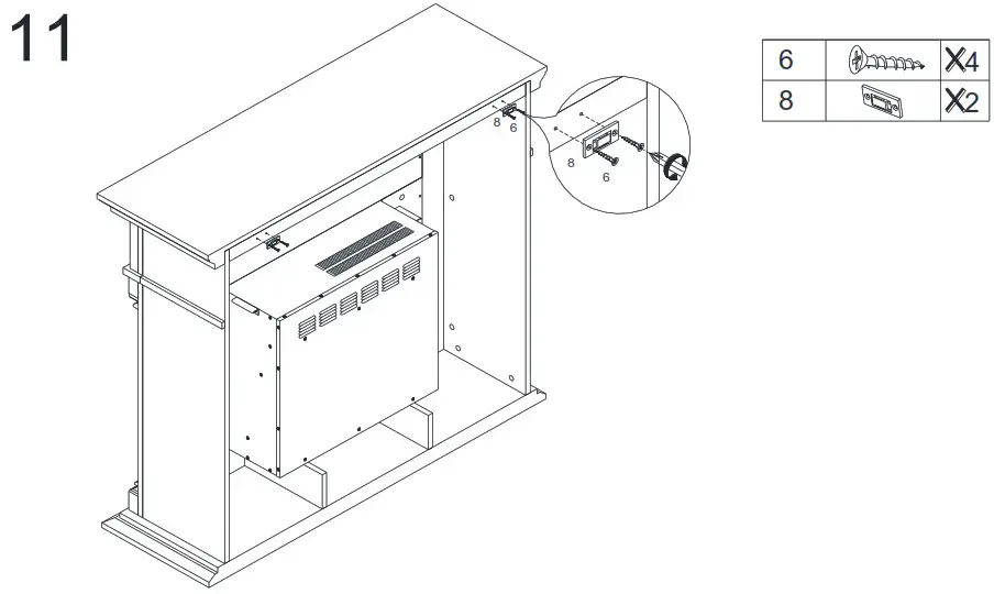 Southern ENTERPRISES HD053240 48 in Smart Electric Fireplace in White and Black - overview 18