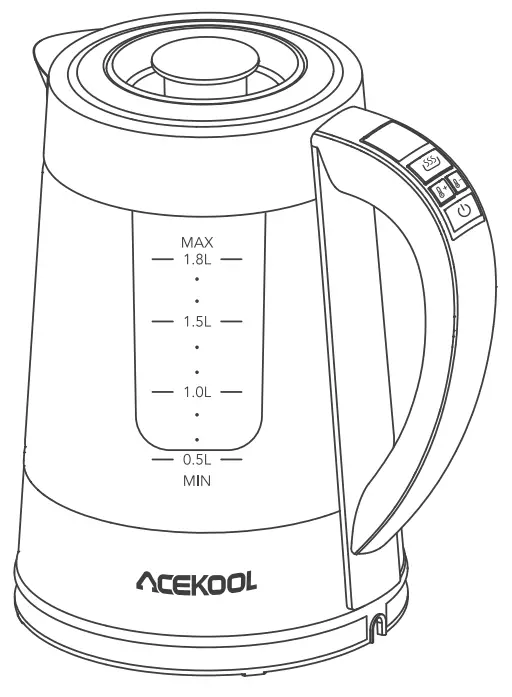 ACEKOOL Kettle KB1 Glass Electric Tea Kettle