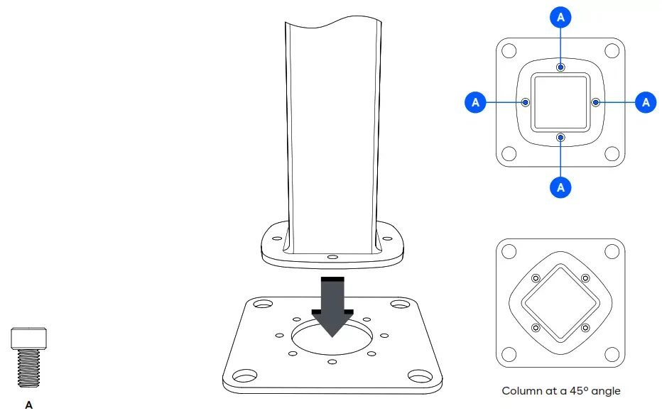 easee BPR1W001 Base Charging Pedestal PR 1-Way - fig1