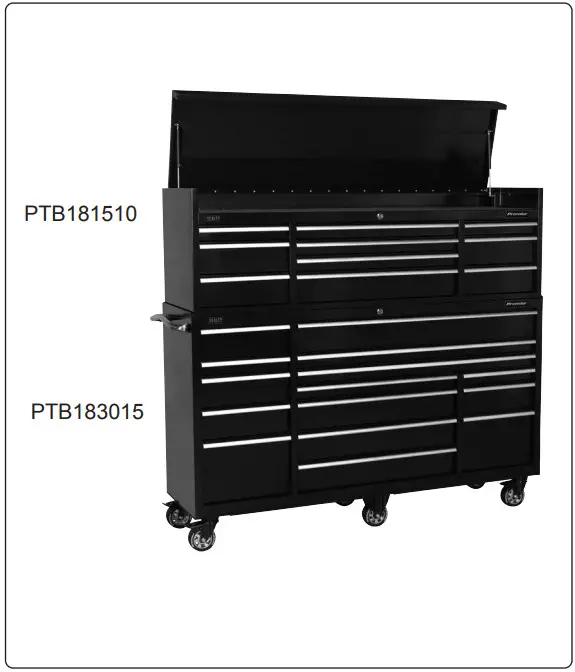 SEALEY PTB181510 10 Drawer 1830mm Heavy Duty Topchest - SPECIFICATION