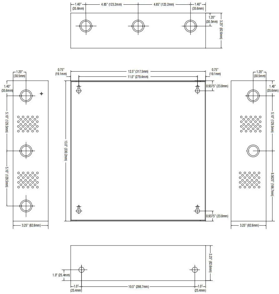 Altronix LPS5C24X220 Linear Power Supply Charger - Dimensions