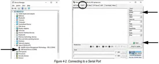 FIG 28 Connecting to a Serial Port