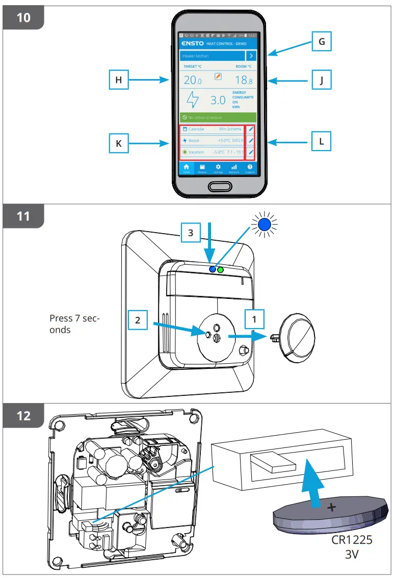 ENSTO ECO10BTW J Floor Heating Thermostat - fig 4