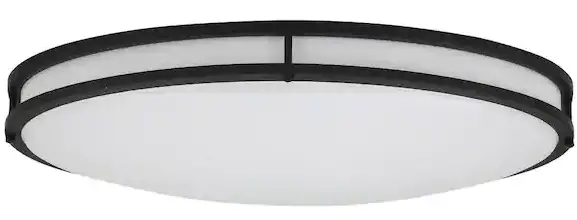 EnviroLite-3200LEDC-32-in.-Oval-Matte-Black-Integrated-3000K-CCT-LED-Ceiling-Light-Flush-Mount-PRODUCT