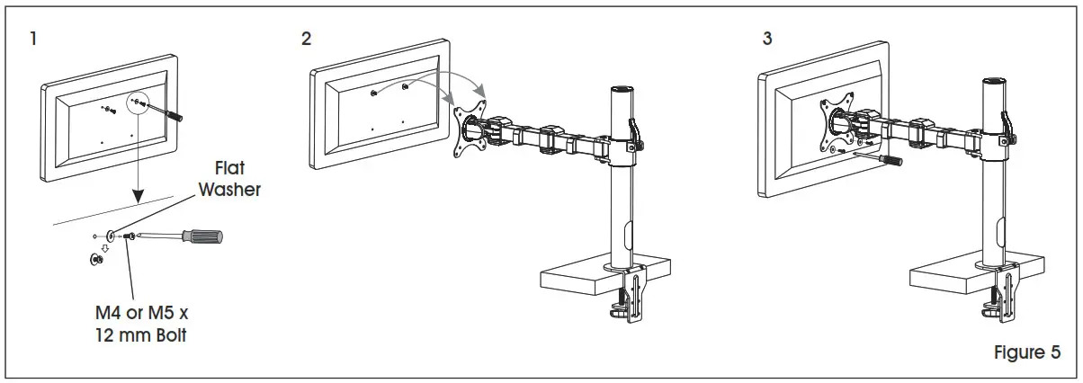 ULINE H-7618 Single Monitor Mount Standard - Attaching Monitor