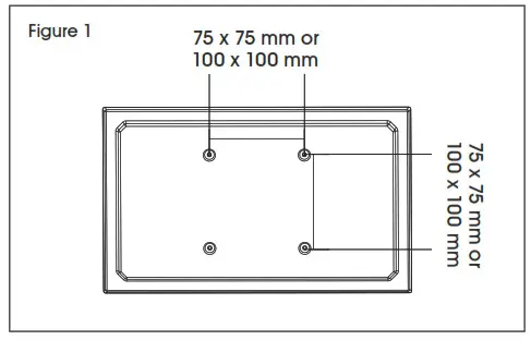 ULINE H-7618 Single Monitor Mount Standard - Fegure 1