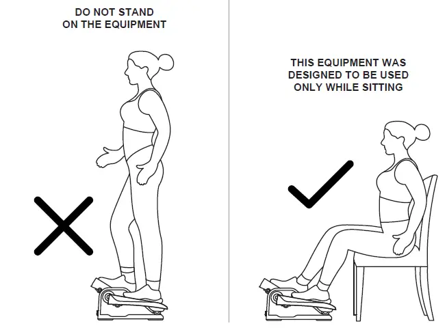 uDesk Mini Elliptical Machine Instruction fig 3
