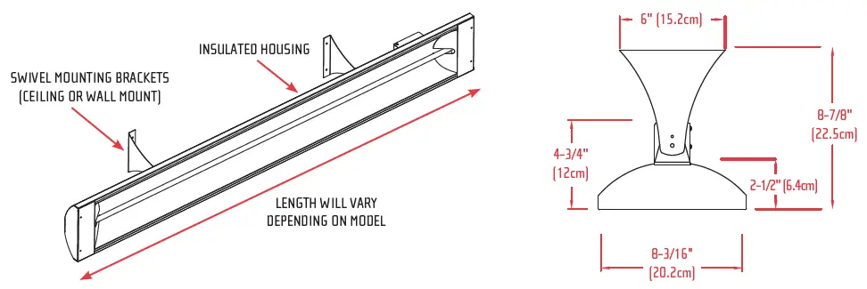 INFRATECH CD-Series Quartz Tube Electric Infrared Radiant Heater-4