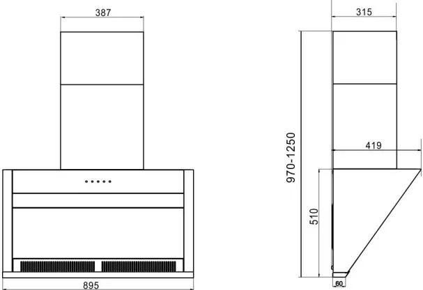 Rubine RCH-ASPIRA-90SS Cooker Hood-FIG2