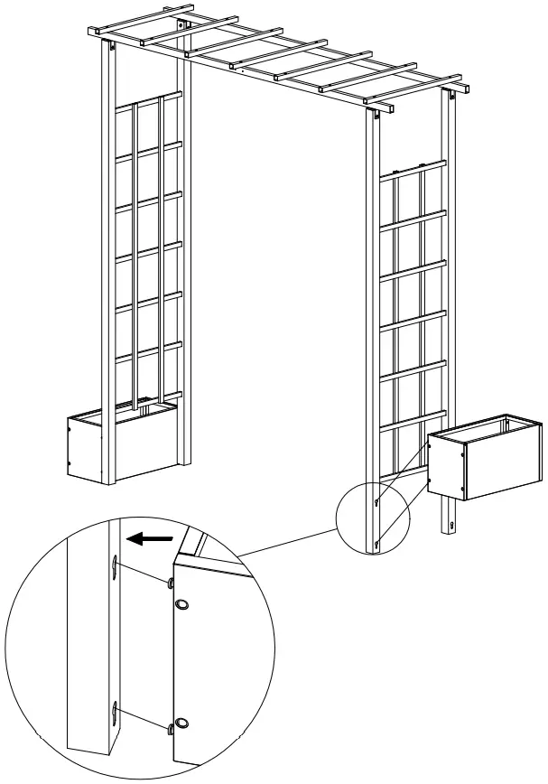 Nohea PS8070ARBORS Metal Garden Arbor B04