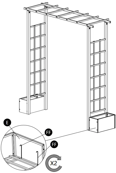 Nohea PS8070ARBORS Metal Garden Arbor B05