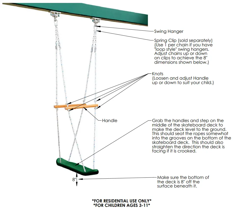 TRACTOR SUPPLY 07-0030 Skateboard Swing