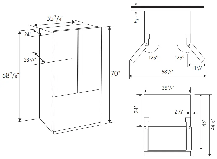 SAMSUNG RF24BB6600 36 Inch Bespoke Smart French Door - fig 3