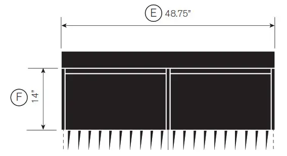 Martha Stewart INS 0030 14 Inch Depth Perry St White Woodgrain Gold Metal - FIG
