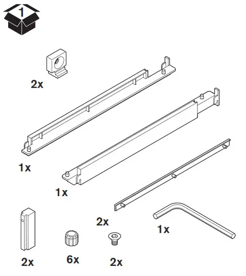 Martha Stewart INS 0030 14 Inch Depth Perry St White Woodgrain Gold Metal - FIG19