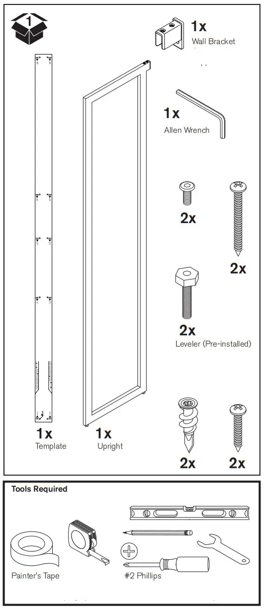 Martha Stewart INS 0030 14 Inch Depth Perry St White Woodgrain Gold Metal - FIG2