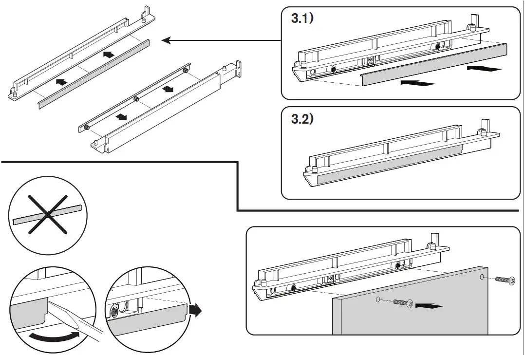 Martha Stewart INS 0030 14 Inch Depth Perry St White Woodgrain Gold Metal - FIG23