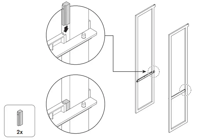 Martha Stewart INS 0030 14 Inch Depth Perry St White Woodgrain Gold Metal - FIG25