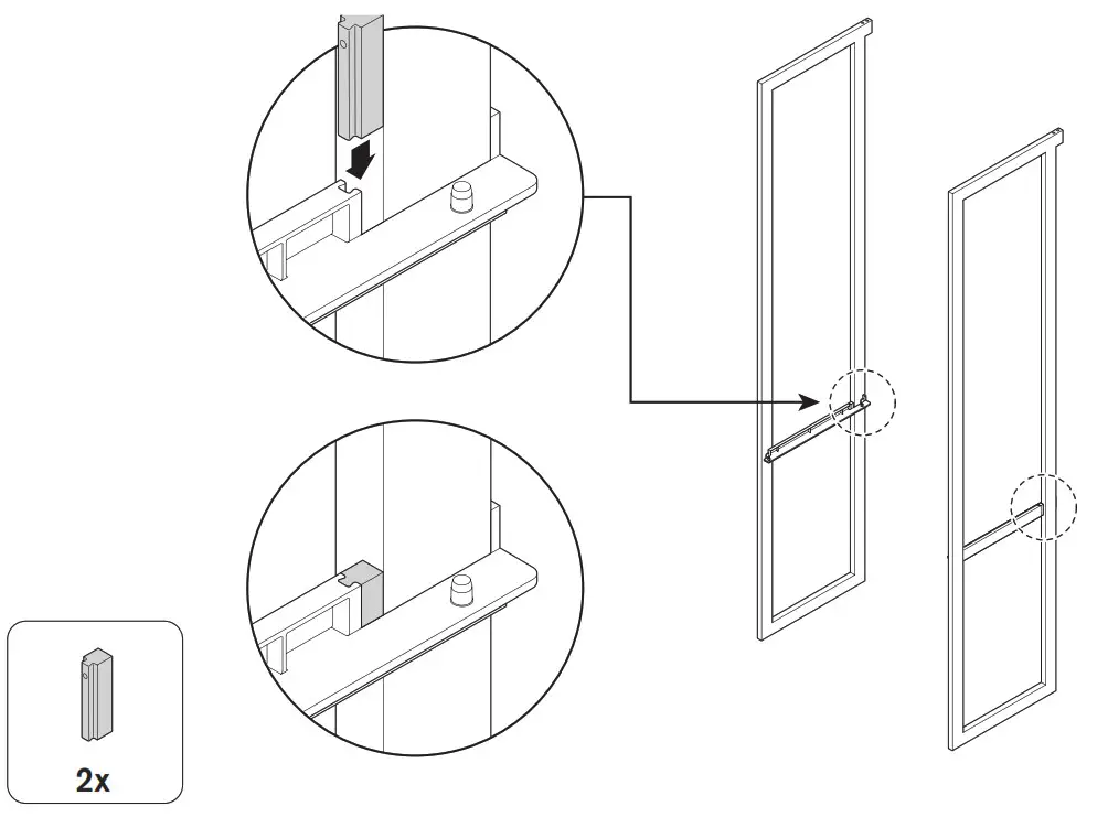 Martha Stewart INS 0030 14 Inch Depth Perry St White Woodgrain Gold Metal - FIG35