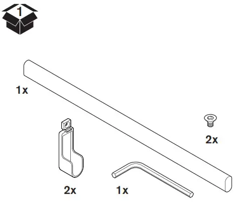 Martha Stewart INS 0030 14 Inch Depth Perry St White Woodgrain Gold Metal - FIG38
