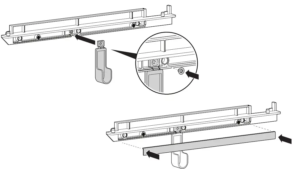 Martha Stewart INS 0030 14 Inch Depth Perry St White Woodgrain Gold Metal - FIG42