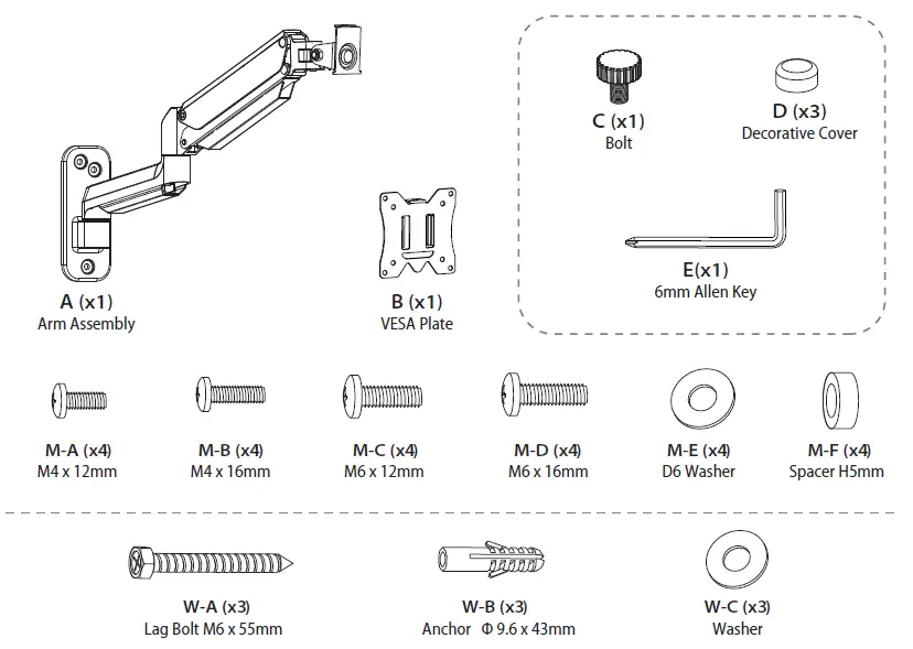 MOUNTUP-MU2001-Polished-Aluminium-Single-Monitor-Wall-Mount-fig- (1)
